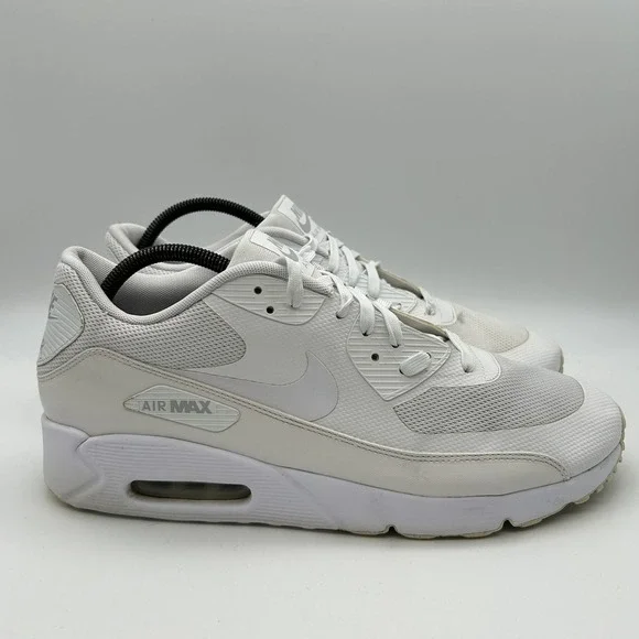 Nike Air Max 90 Ultra‎ Moire Shoes Mens Sz 13 White Athletic Sneakers 875695-101